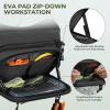 image:imageKastKing Bait Boss WaterResistant Fishing Chest Pack With EVA ZipDown Workstation MOLLE Storage Adjustable Chest StrapsA Black