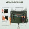 image:imageKastKing Bait Boss WaterResistant Fishing Chest Pack With EVA ZipDown Workstation MOLLE Storage Adjustable Chest StrapsB Olive Green