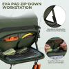 image:imageKastKing Bait Boss WaterResistant Fishing Chest Pack With EVA ZipDown Workstation MOLLE Storage Adjustable Chest StrapsB Olive Green