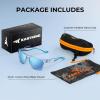 image:imageKastKing Beartrap Polarized Sports Fishing Sunglasses With PuriVex Protective Lens Coating Wayfarer Design Men WomenA Gloss Tal Light Blue Crystal Frame  Ice Blue Mirror