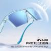 image:imageKastKing Beartrap Polarized Sports Fishing Sunglasses With PuriVex Protective Lens Coating Wayfarer Design Men WomenA Gloss Tal Light Blue Crystal Frame  Ice Blue Mirror