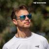 image:imageKastKing Beartrap Polarized Sports Fishing Sunglasses With PuriVex Protective Lens Coating Wayfarer Design Men WomenA Gloss Tal Light Blue Crystal Frame  Ice Blue Mirror