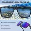image:imageKastKing Beartrap Polarized Sports Fishing Sunglasses With PuriVex Protective Lens Coating Wayfarer Design Men WomenC Matte Black Frame  Cobalt Mirror