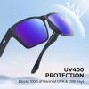 image:imageKastKing Beartrap Polarized Sports Fishing Sunglasses With PuriVex Protective Lens Coating Wayfarer Design Men WomenC Matte Black Frame  Cobalt Mirror