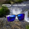 image:imageKastKing Beartrap Polarized Sports Fishing Sunglasses With PuriVex Protective Lens Coating Wayfarer Design Men WomenC Matte Black Frame  Cobalt Mirror