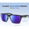 image:imageKastKing Beartrap Polarized Sports Fishing Sunglasses With PuriVex Protective Lens Coating Wayfarer Design Men WomenC Matte Black Frame  Cobalt Mirror