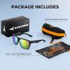 image:imageKastKing Beartrap Polarized Sports Fishing Sunglasses With PuriVex Protective Lens Coating Wayfarer Design Men WomenD Matte Black Frame  Chartreuse Mirror
