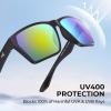 image:imageKastKing Beartrap Polarized Sports Fishing Sunglasses With PuriVex Protective Lens Coating Wayfarer Design Men WomenD Matte Black Frame  Chartreuse Mirror