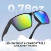 image:imageKastKing Beartrap Polarized Sports Fishing Sunglasses With PuriVex Protective Lens Coating Wayfarer Design Men WomenD Matte Black Frame  Chartreuse Mirror