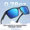 image:imageKastKing Beartrap Polarized Sports Fishing Sunglasses With PuriVex Protective Lens Coating Wayfarer Design Men WomenE Gloss Tal Light Gray Frame  Blue Ocean Mirror