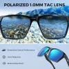 image:imageKastKing Beartrap Polarized Sports Fishing Sunglasses With PuriVex Protective Lens Coating Wayfarer Design Men WomenE Gloss Tal Light Gray Frame  Blue Ocean Mirror