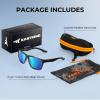 image:imageKastKing Beartrap Polarized Sports Fishing Sunglasses With PuriVex Protective Lens Coating Wayfarer Design Men WomenE Gloss Tal Light Gray Frame  Blue Ocean Mirror
