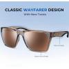 image:imageKastKing Beartrap Polarized Sports Fishing Sunglasses With PuriVex Protective Lens Coating Wayfarer Design Men WomenF Gloss Gray Crystal Frame  Brown