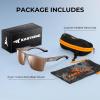 image:imageKastKing Beartrap Polarized Sports Fishing Sunglasses With PuriVex Protective Lens Coating Wayfarer Design Men WomenF Gloss Gray Crystal Frame  Brown