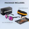 image:imageKastKing Beartrap Polarized Sports Fishing Sunglasses With PuriVex Protective Lens Coating Wayfarer Design Men WomenG Gloss Black Frame  Lavender Mirror