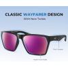 image:imageKastKing Beartrap Polarized Sports Fishing Sunglasses With PuriVex Protective Lens Coating Wayfarer Design Men WomenG Gloss Black Frame  Lavender Mirror
