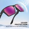 image:imageKastKing Beartrap Polarized Sports Fishing Sunglasses With PuriVex Protective Lens Coating Wayfarer Design Men WomenG Gloss Black Frame  Lavender Mirror