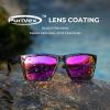 image:imageKastKing Beartrap Polarized Sports Fishing Sunglasses With PuriVex Protective Lens Coating Wayfarer Design Men WomenG Gloss Black Frame  Lavender Mirror