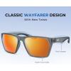 image:imageKastKing Beartrap Polarized Sports Fishing Sunglasses With PuriVex Protective Lens Coating Wayfarer Design Men WomenI Matte Smoke Crystal Frame  Scarlet Mirror