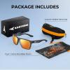 image:imageKastKing Beartrap Polarized Sports Fishing Sunglasses With PuriVex Protective Lens Coating Wayfarer Design Men WomenI Matte Smoke Crystal Frame  Scarlet Mirror