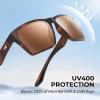image:imageKastKing Beartrap Polarized Sports Fishing Sunglasses With PuriVex Protective Lens Coating Wayfarer Design Men WomenJ Matte Demi Frame  Brown