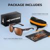 image:imageKastKing Beartrap Polarized Sports Fishing Sunglasses With PuriVex Protective Lens Coating Wayfarer Design Men WomenJ Matte Demi Frame  Brown