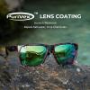 image:imageKastKing Beartrap Polarized Sports Fishing Sunglasses With PuriVex Protective Lens Coating Wayfarer Design Men WomenK Gloss Demi Frame  Chartreuse Mirror