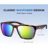 image:imageKastKing Beartrap Polarized Sports Fishing Sunglasses With PuriVex Protective Lens Coating Wayfarer Design Men WomenK Gloss Demi Frame  Chartreuse Mirror