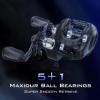 image:imageKastKing Centron Lite Baitcasting Fishing Reel  Lightweight Glass Fiber Infused Nylon Frame  76 OZ  5  1 AntiReverse Ball Bearings 711 HighSpeed Gear Ratio Fishing Reel with Compact DesignBBlackLeft711
