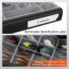 image:imageKastKing HyperSeal Waterproof Tackle Box 3600 and 3700 Tackle Trays Fishing Tackle Box Organizer with Removable Dividers Lure Box and Terminal Tackle StorageBlackBlack