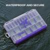 image:imageKastKing HyperSeal Waterproof Tackle Box 3600 and 3700 Tackle Trays Fishing Tackle Box Organizer with Removable Dividers Lure Box and Terminal Tackle StorageBlackPurple