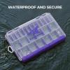 image:imageKastKing HyperSeal Waterproof Tackle Box 3600 and 3700 Tackle Trays Fishing Tackle Box Organizer with Removable Dividers Lure Box and Terminal Tackle StorageBlackPurple