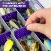 image:imageKastKing HyperSeal Waterproof Tackle Box 3600 and 3700 Tackle Trays Fishing Tackle Box Organizer with Removable Dividers Lure Box and Terminal Tackle StorageBlackPurple