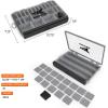 image:imageKastKing HyperSeal Waterproof Tackle Box 3600 and 3700 Tackle Trays Fishing Tackle Box Organizer with Removable Dividers Lure Box and Terminal Tackle StorageBlackBlack