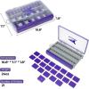 image:imageKastKing HyperSeal Waterproof Tackle Box 3600 and 3700 Tackle Trays Fishing Tackle Box Organizer with Removable Dividers Lure Box and Terminal Tackle StorageBlackPurple
