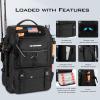 image:imageKastKing KarryAll Fishing Tackle Backpack with Rod Holder 4 Tackle Boxes4026L Tackle Bag Storage Fishing Gear and EquipmentA Large 40 L  Black