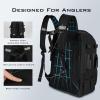 image:imageKastKing KarryAll Fishing Tackle Backpack with Rod Holder 4 Tackle Boxes4026L Tackle Bag Storage Fishing Gear and EquipmentA Large 40 L  Black