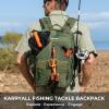 image:imageKastKing KarryAll Fishing Tackle Backpack with Rod Holder 4 Tackle Boxes4026L Tackle Bag Storage Fishing Gear and EquipmentF Medium 26 L  Green
