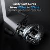 image:imageKastKing Kestrel Elite Baitcasting Fishing Reel Finesse Baitcaster Lightest Easily Cast Lures Down to 132 oz 111 Double Shielded BB Available in 841 and 751 Gear RatiosKestrel Carbon 45oz Left 751