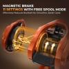 image:imageKastKing Lethal Blaze Baitcasting Fishing Reel 731 HighSpeed Gear Ratio LowProfile Baitcaster Lightweight Glass FiberInfused Nylon Frame Freshwater amp Inshore Bass Fishing ReelRight Shiny Orange 731