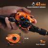 image:imageKastKing Lethal Blaze Twintip Fishing Rod and Reel Combo Spinning amp Baitcaster Combo Flame Pattern Design IM6 Graphite 2Pc Rod with Backup Tip Section StainlessSteel Guides EVA HandleCast64 Mleft Handed 2pcs Extra Tip
