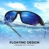 image:imageKastKing Merced Floating Polarized Sports Sunglasses With PuriVex Protective Lens Coating Lightweight TPX Frame Men WomenB Matte Black Frame  Cobalt Mirror