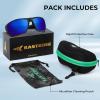 image:imageKastKing Merced Floating Polarized Sports Sunglasses With PuriVex Protective Lens Coating Lightweight TPX Frame Men WomenB Matte Black Frame  Cobalt Mirror