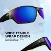 image:imageKastKing Merced Floating Polarized Sports Sunglasses With PuriVex Protective Lens Coating Lightweight TPX Frame Men WomenB Matte Black Frame  Cobalt Mirror