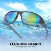 image:imageKastKing Merced Floating Polarized Sports Sunglasses With PuriVex Protective Lens Coating Lightweight TPX Frame Men WomenE Matte Light Gray Frame  Chartruesse Mirror