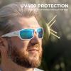 image:imageKastKing Merced Floating Polarized Sports Sunglasses With PuriVex Protective Lens Coating Lightweight TPX Frame Men WomenF Matte White Frame  Blue Ocean Mirror