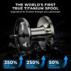 image:imageKastKing MgTi Elite Baitcasting Reel with True Titanium Spool Halo Vortex Magnetic Braking System DigiCut Magnesium Body Frame TiCon Carbon Fiber Side Covers 291 Ball BearingsLeft HandedBlack811