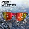 image:imageKastKing Nizini Polarized Sports Fishing Sunglasses With PuriVex Protective Lens Coating Rimless Wrap Design Men WomenA Matte Smoke Crystal Frame  Burgundy Mirror