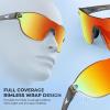 image:imageKastKing Nizini Polarized Sports Fishing Sunglasses With PuriVex Protective Lens Coating Rimless Wrap Design Men WomenA Matte Smoke Crystal Frame  Burgundy Mirror