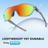 image:imageKastKing Nizini Polarized Sports Fishing Sunglasses With PuriVex Protective Lens Coating Rimless Wrap Design Men WomenA Matte Smoke Crystal Frame  Burgundy Mirror